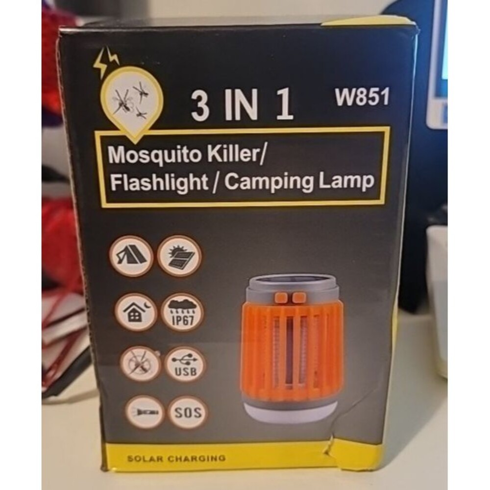 Solar USB Mosquito Killer Light Electronic Fly Bug Insect Zapper Trap Pest Lamp